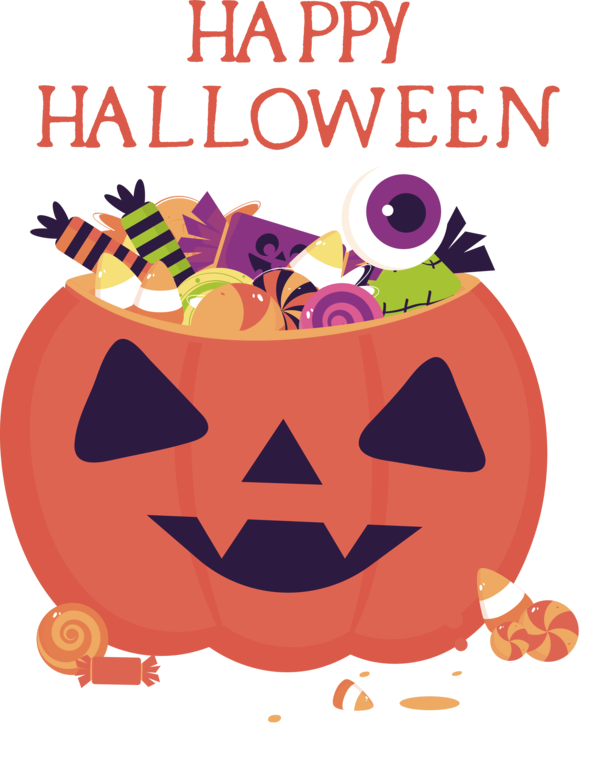 Transparent Halloween Jack-o'-lantern Cartoon LON:0JJW for Happy Halloween for Halloween
