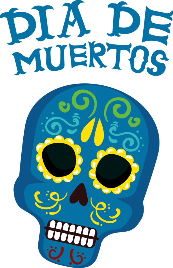 Transparent Day of the Dead Dia de los Muertos Drawing Design for Día de Muertos for Day Of The Dead
