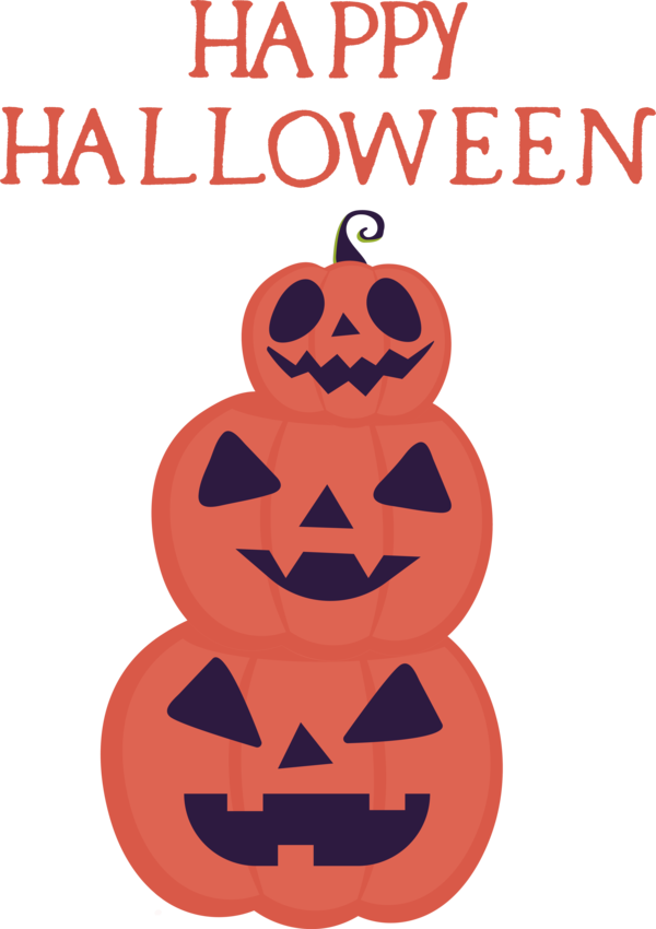 Transparent Halloween Cartoon Logo Pumpkin for Happy Halloween for Halloween
