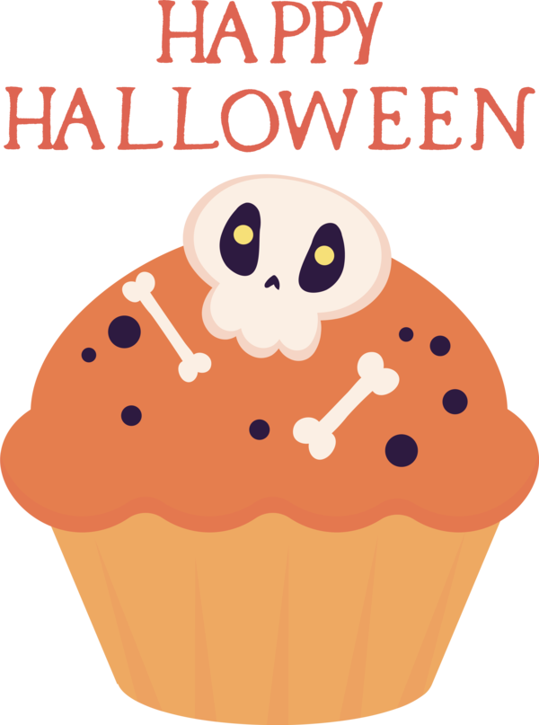 Transparent Halloween Muffin Cartoon Baking for Happy Halloween for Halloween