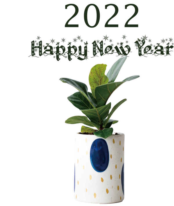 Transparent New Year Toy drive Plant Design for Happy New Year 2022 for New Year