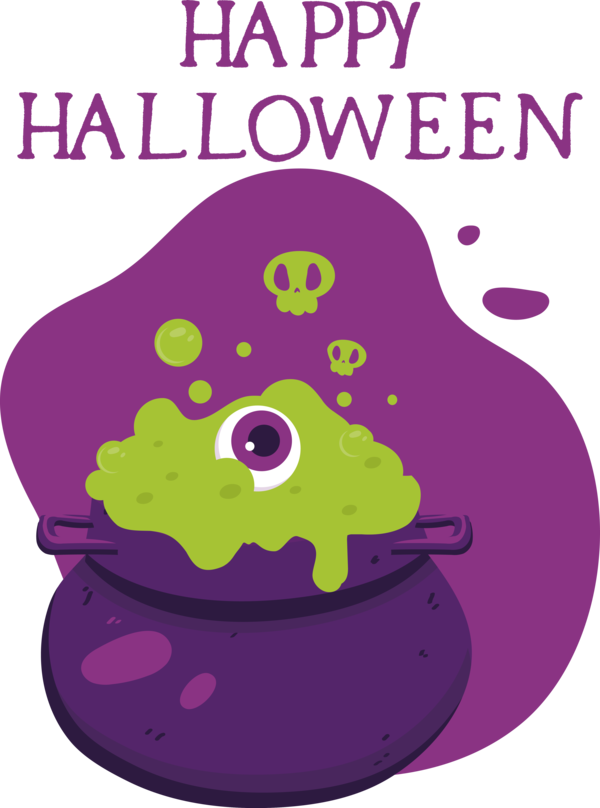Transparent Halloween Cartoon Circle Flower for Happy Halloween for Halloween