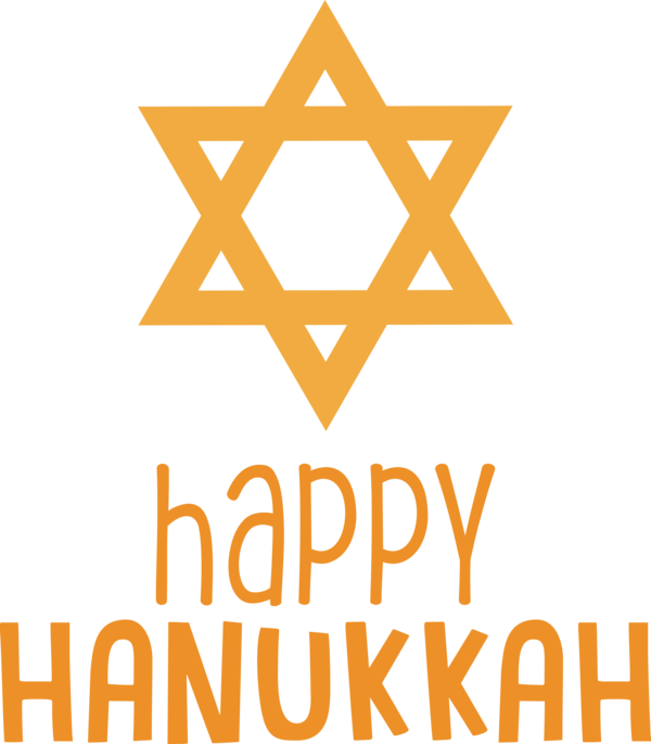 Transparent Hanukkah Logo Font Line for Happy Hanukkah for Hanukkah