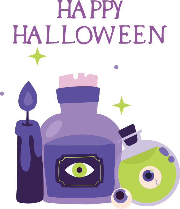 Transparent Halloween Logo Design Cartoon for Happy Halloween for Halloween