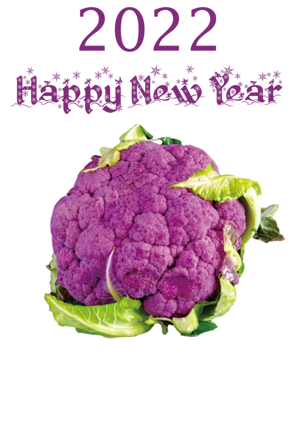 Transparent New Year Vegetarian cuisine Cauliflower Brussels sprout for Happy New Year 2022 for New Year