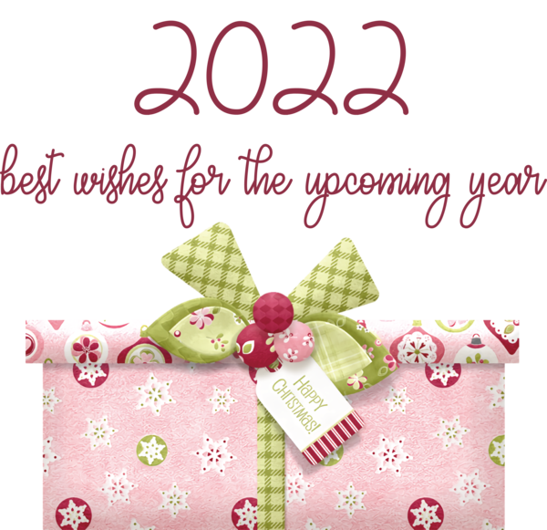 Transparent New Year Birthday Gift Greeting Card for Happy New Year 2022 for New Year