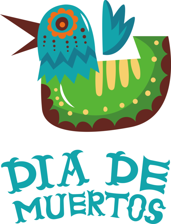 Transparent Day of the Dead Leaf Logo Line for Día de Muertos for Day Of The Dead