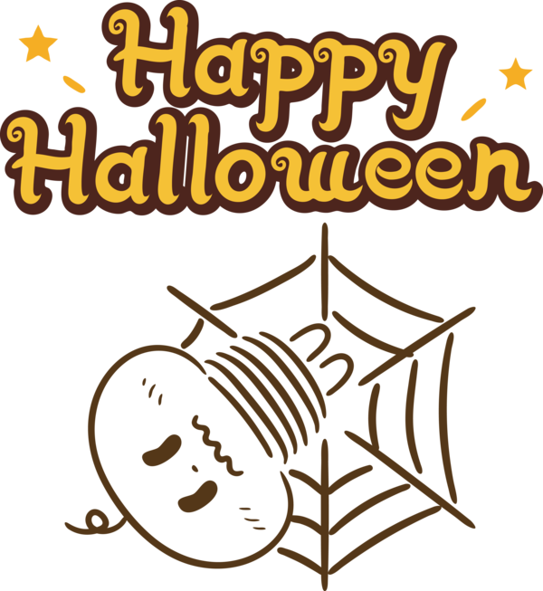 Transparent Halloween Cartoon Line Plant for Happy Halloween for Halloween
