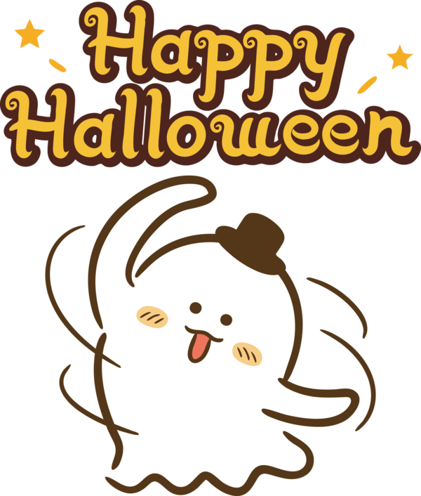 Transparent Halloween Human Cartoon Line for Happy Halloween for Halloween