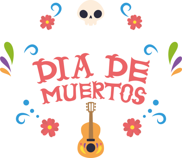 Transparent Day of the Dead Human Cartoon Flower for Día de Muertos for Day Of The Dead
