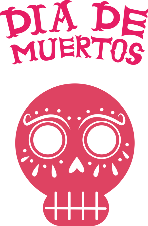 Transparent Day of the Dead Design Cartoon Logo for Día de Muertos for Day Of The Dead