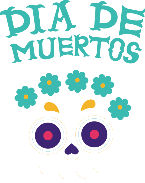 Transparent Day of the Dead Human Design Cartoon for Día de Muertos for Day Of The Dead