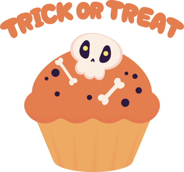 Transparent Halloween Muffin Baking Cartoon for Trick Or Treat for Halloween