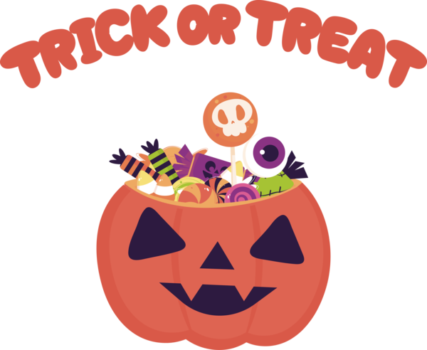 Transparent Halloween Jack-o'-lantern Vegetarian cuisine Cartoon for Trick Or Treat for Halloween