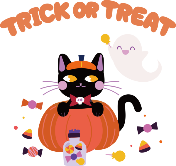 Transparent Halloween Cat Kitten Cat-like for Trick Or Treat for Halloween