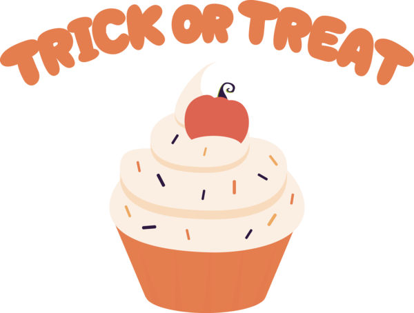 Transparent Halloween Cartoon Logo Design for Trick Or Treat for Halloween