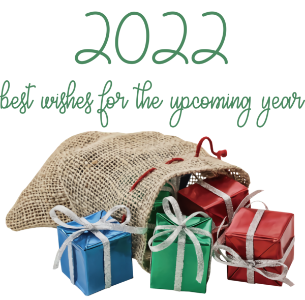 Transparent New Year Christmas Day Gift Birthday for Happy New Year 2022 for New Year