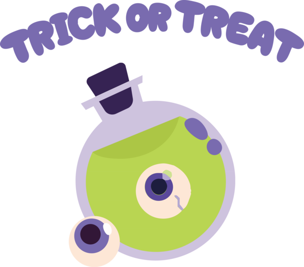 Transparent Halloween Design Logo Circle for Trick Or Treat for Halloween