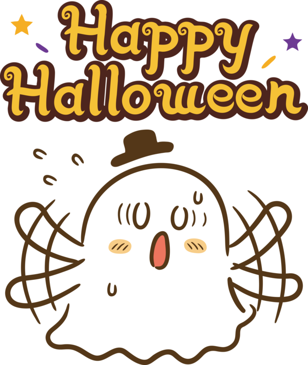 Transparent Halloween Human Cartoon Line for Happy Halloween for Halloween