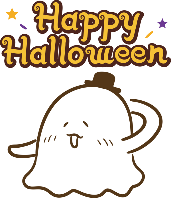 Transparent Halloween Human Cartoon Line for Happy Halloween for Halloween