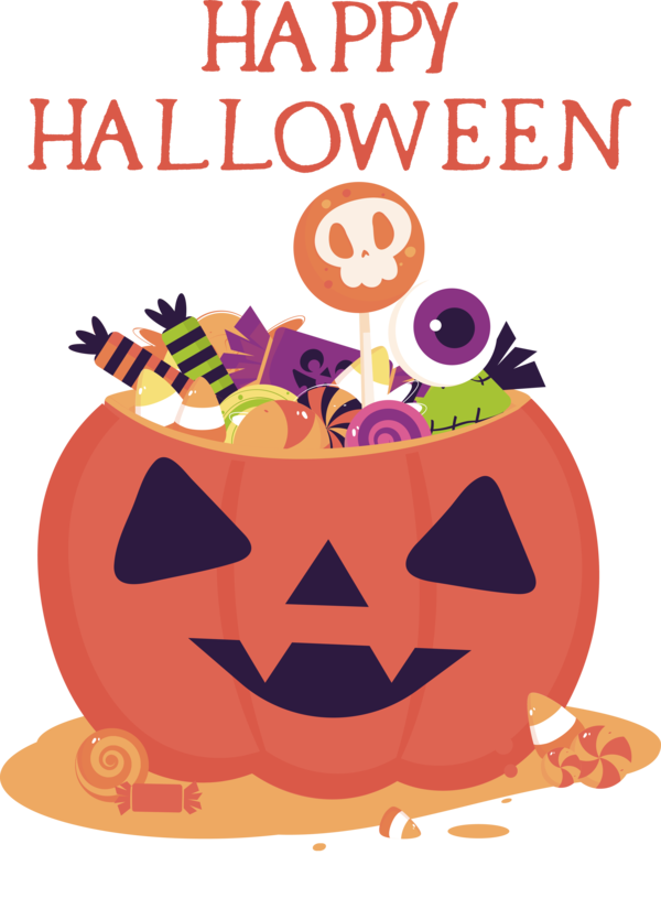 Transparent Halloween Jack-o'-lantern Cartoon Meter for Happy Halloween for Halloween