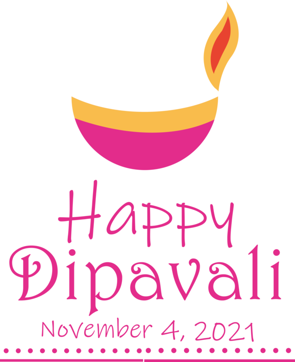 Transparent Diwali Logo Line Pink M for Happy Diwali for Diwali