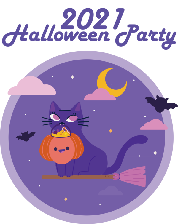 Transparent Halloween Harlow Cartoon Circle for Halloween Party for Halloween