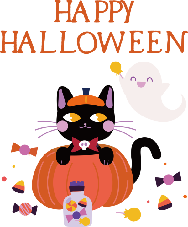 Transparent Halloween Cat Kitten Cat-like for Happy Halloween for Halloween