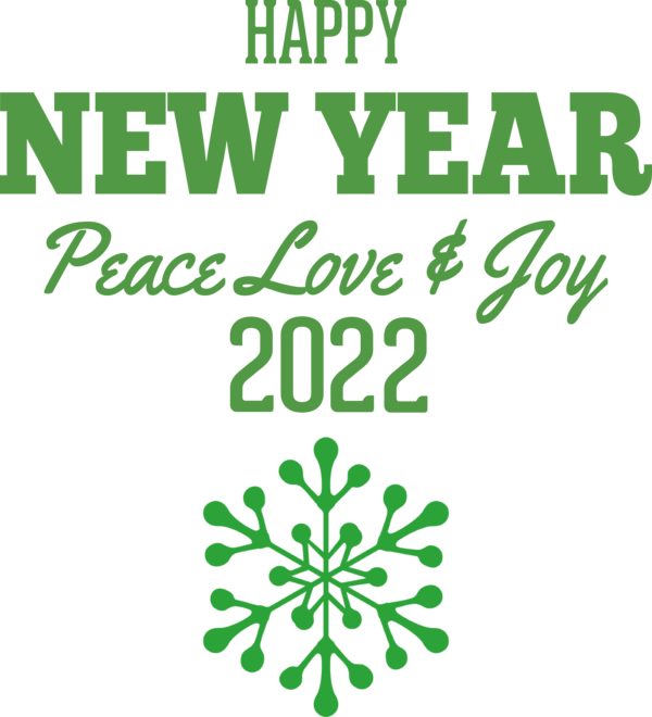 Transparent New Year Flower Leaf Logo for Happy New Year 2022 for New Year