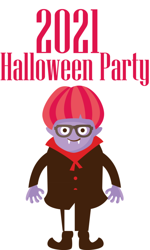 Transparent Halloween Poster Logo Cartoon for Halloween Party for Halloween