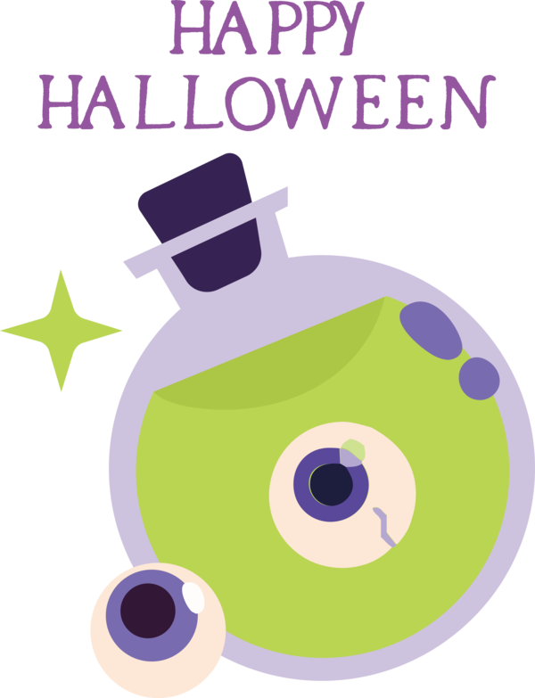 Transparent Halloween Design Logo Line for Happy Halloween for Halloween