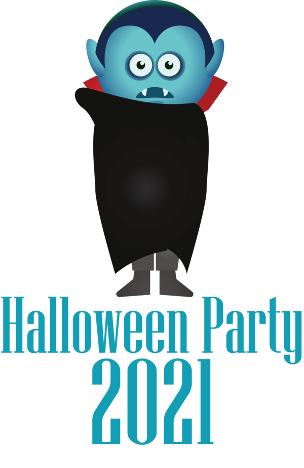 Transparent Halloween Logo Cartoon Poster for Halloween Party for Halloween