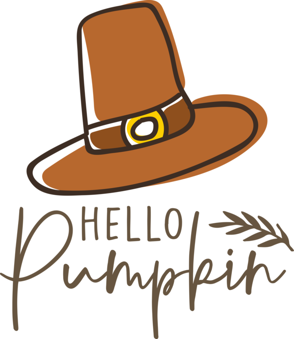 Transparent Thanksgiving Cowboy Hat Hat Logo for Thanksgiving Pumpkin for Thanksgiving