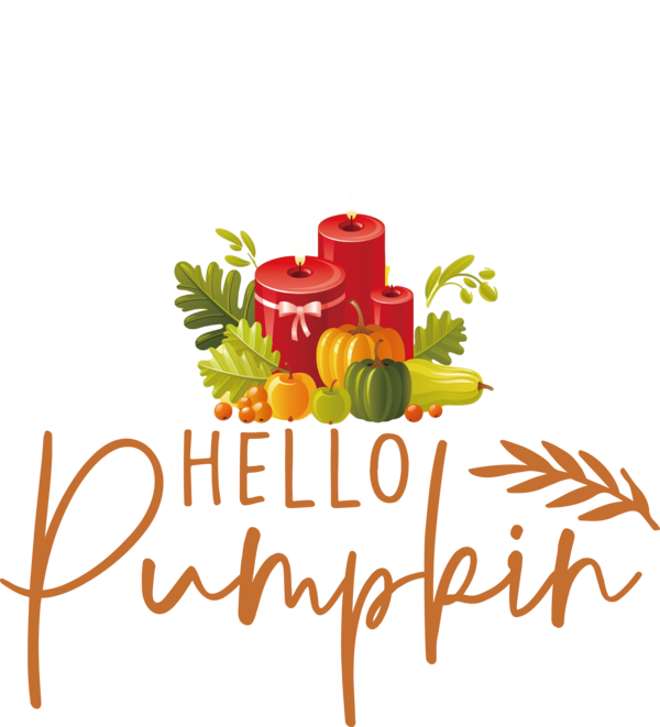Transparent Thanksgiving Floral design Logo Vegetable for Thanksgiving Pumpkin for Thanksgiving