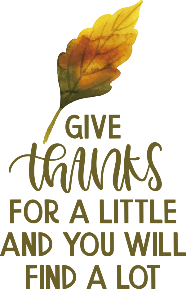 Transparent Thanksgiving Flower Leaf Font for Give Thanks for Thanksgiving