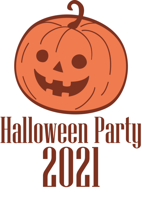 Transparent Halloween Cartoon Jack-o'-lantern Logo for Halloween Party for Halloween