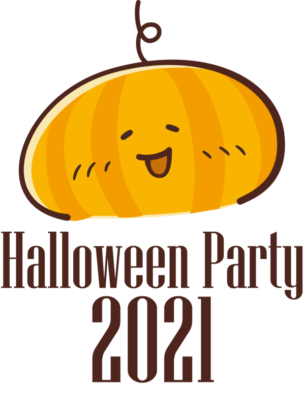 Transparent Halloween Logo Yellow Cartoon for Halloween Party for Halloween