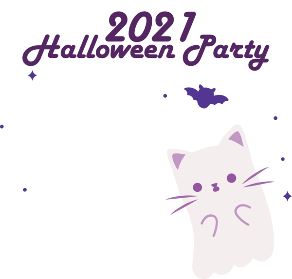 Transparent Halloween Cat Kitten for Halloween Party for Halloween