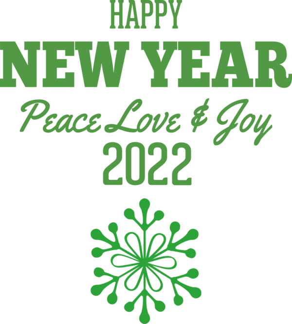 Transparent New Year Logo Leaf Flower for Happy New Year 2022 for New Year