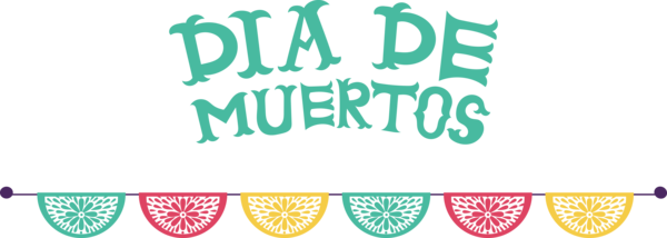 Transparent Day of the Dead Design Logo Line for Día de Muertos for Day Of The Dead