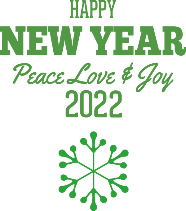 Transparent New Year Leaf Plant stem Logo for Happy New Year 2022 for New Year