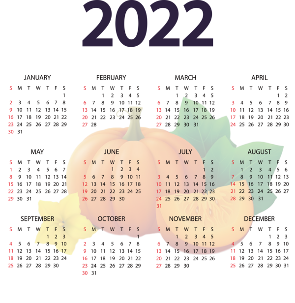 Transparent New Year Design Font Line for Printable 2022 Calendar for New Year