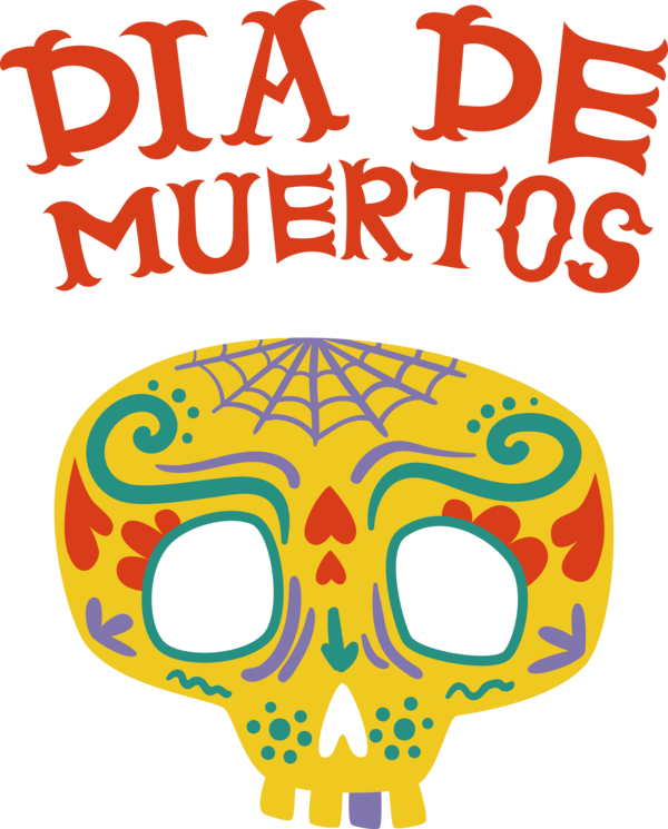 Transparent Day of the Dead Drawing Painting Design for Día de Muertos for Day Of The Dead