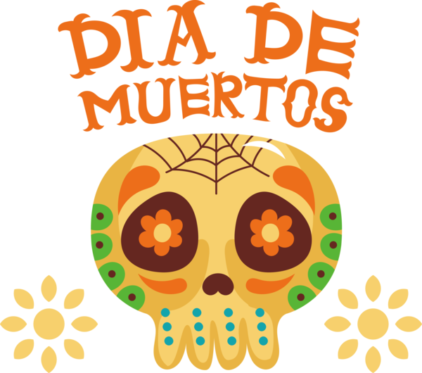 Transparent Day of the Dead Drawing Cartoon Design for Día de Muertos for Day Of The Dead