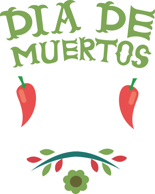 Transparent Day of the Dead Leaf Floral design Logo for Día de Muertos for Day Of The Dead