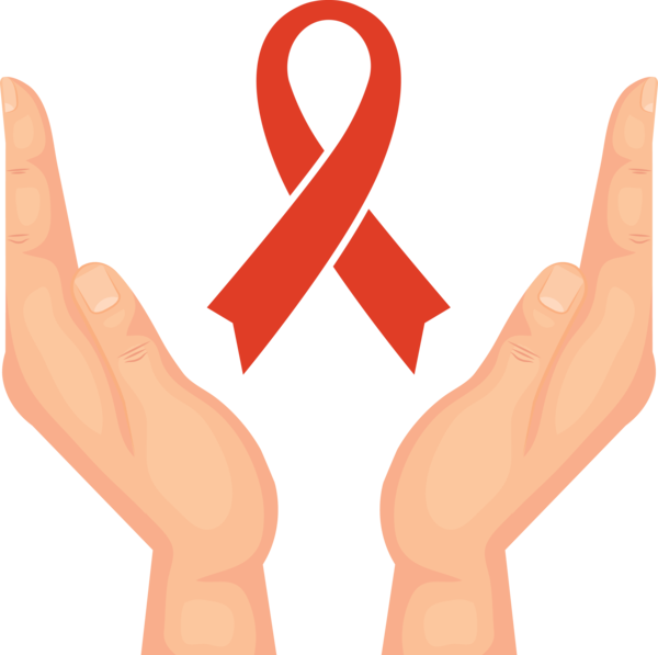 Transparent World Aids Day Awareness ribbon Ribbon Color for Aids Day for World Aids Day