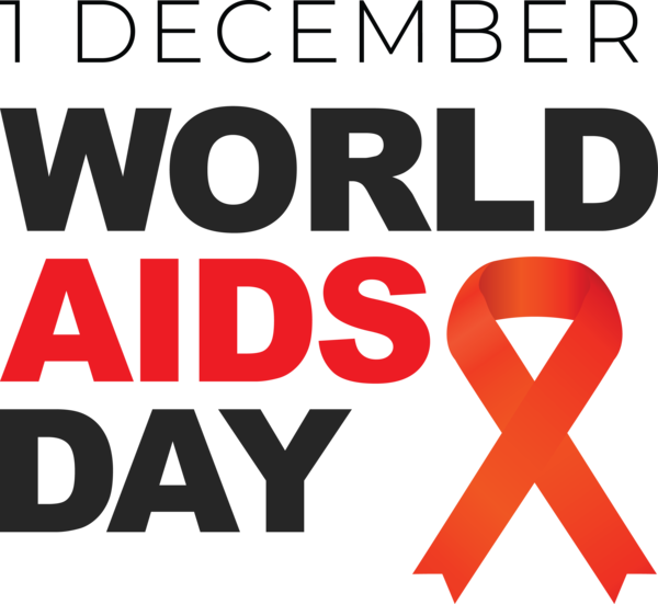 Transparent World Aids Day Logo Design Text for Aids Day for World Aids Day