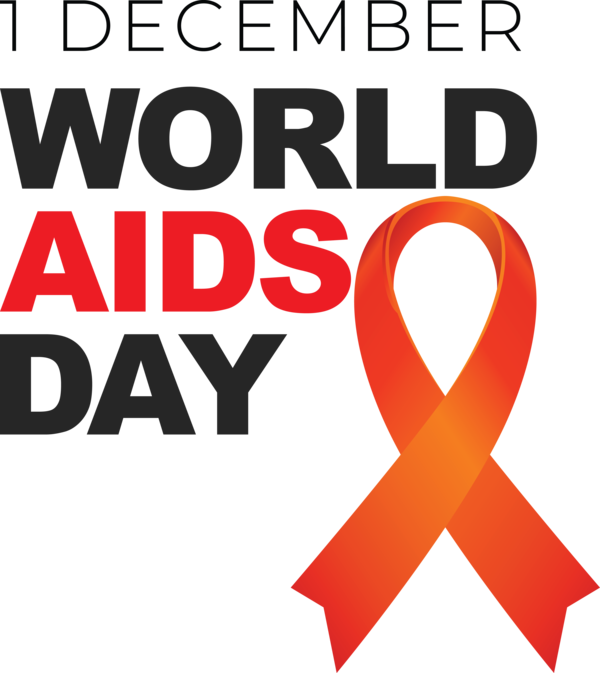 Transparent World Aids Day Logo Design Text for Aids Day for World Aids Day