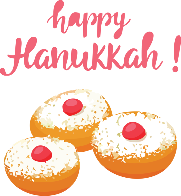 Transparent Hanukkah Doughnut Pastry Finger food for Happy Hanukkah for Hanukkah