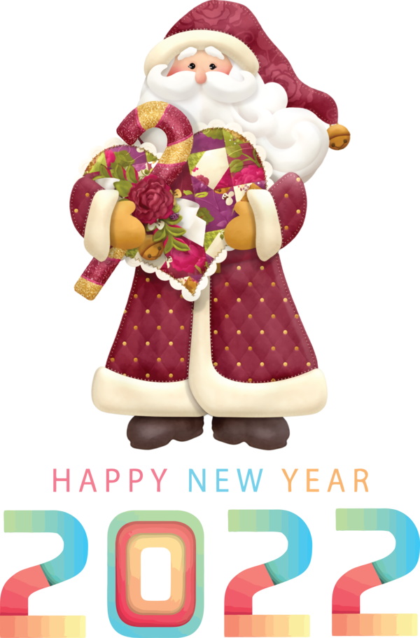 Transparent New Year Santa Claus Village Mrs. Claus Christmas Day for Happy New Year 2022 for New Year